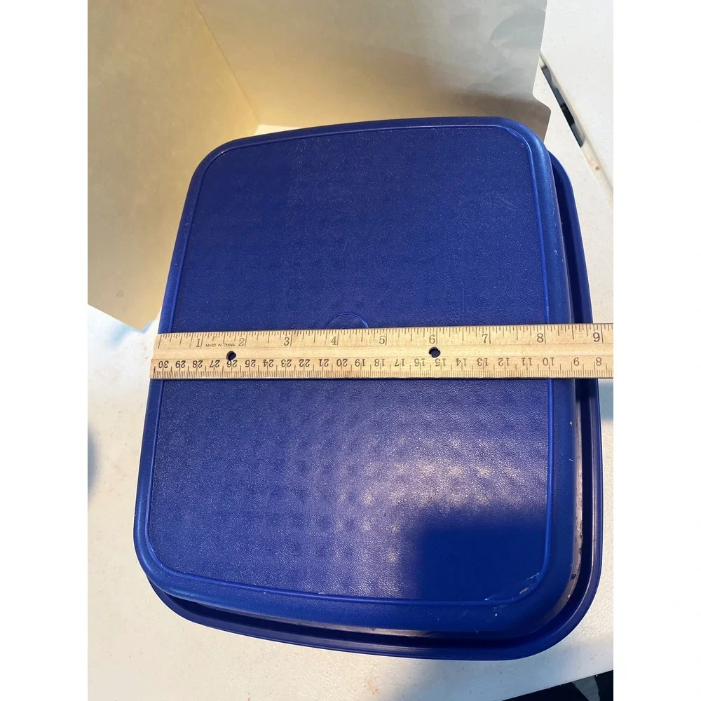 Tupperware Season Serve Marinating Container Blue Square Large Meat Marinater